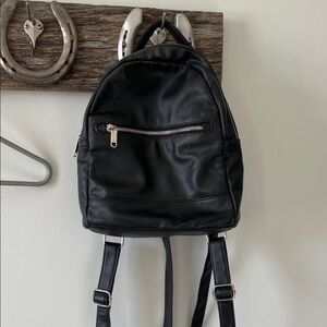 Wild Fable Black Faux Leather Backpack